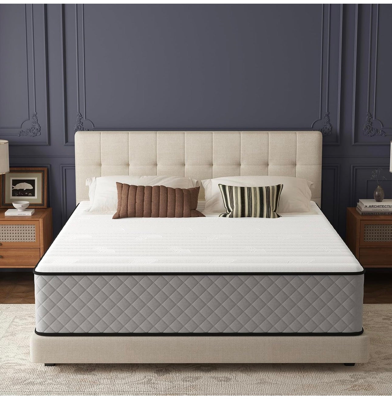 25CM Small Double Mattress – The Innerspring Hybrid Memory Foam Bed in a Box for Ultimate Support and Pressure Relief，Small Double Size Mattress(190x120x25CM)
