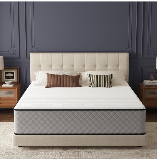 25CM Small Double Mattress – The Innerspring Hybrid Memory Foam Bed in a Box for Ultimate Support and Pressure Relief，Small Double Size Mattress(190x120x25CM)