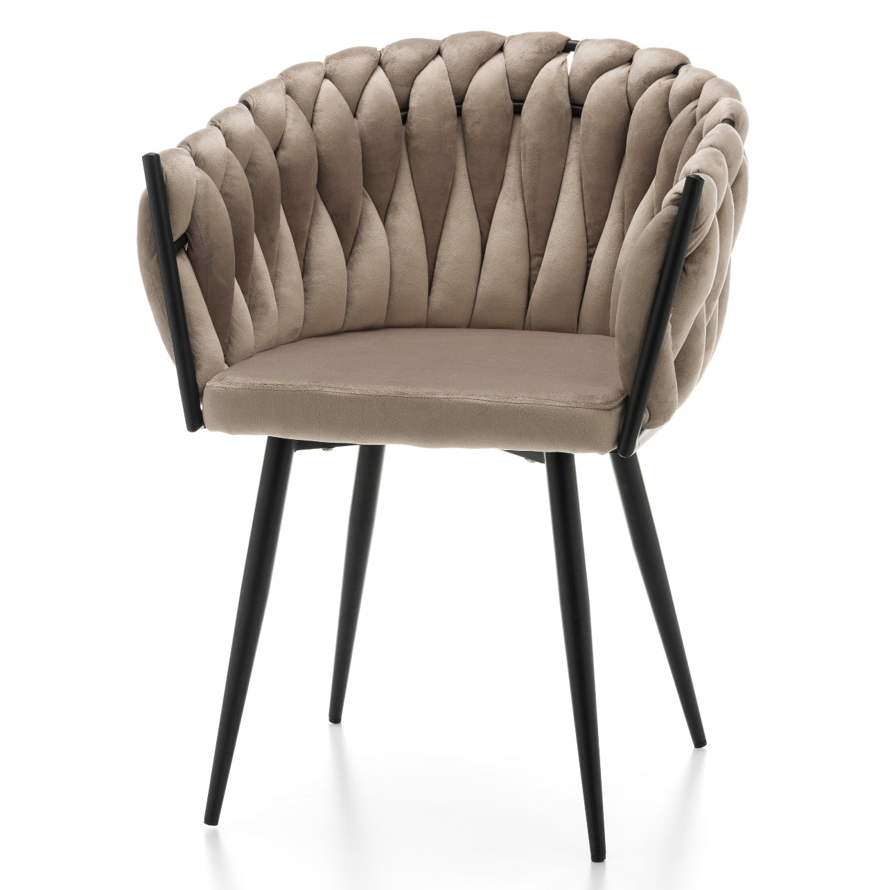 Set of 4 GLAMOR LIVING ROOM VELOR MODERN LATINA UPHOLSTERY CHAIR
