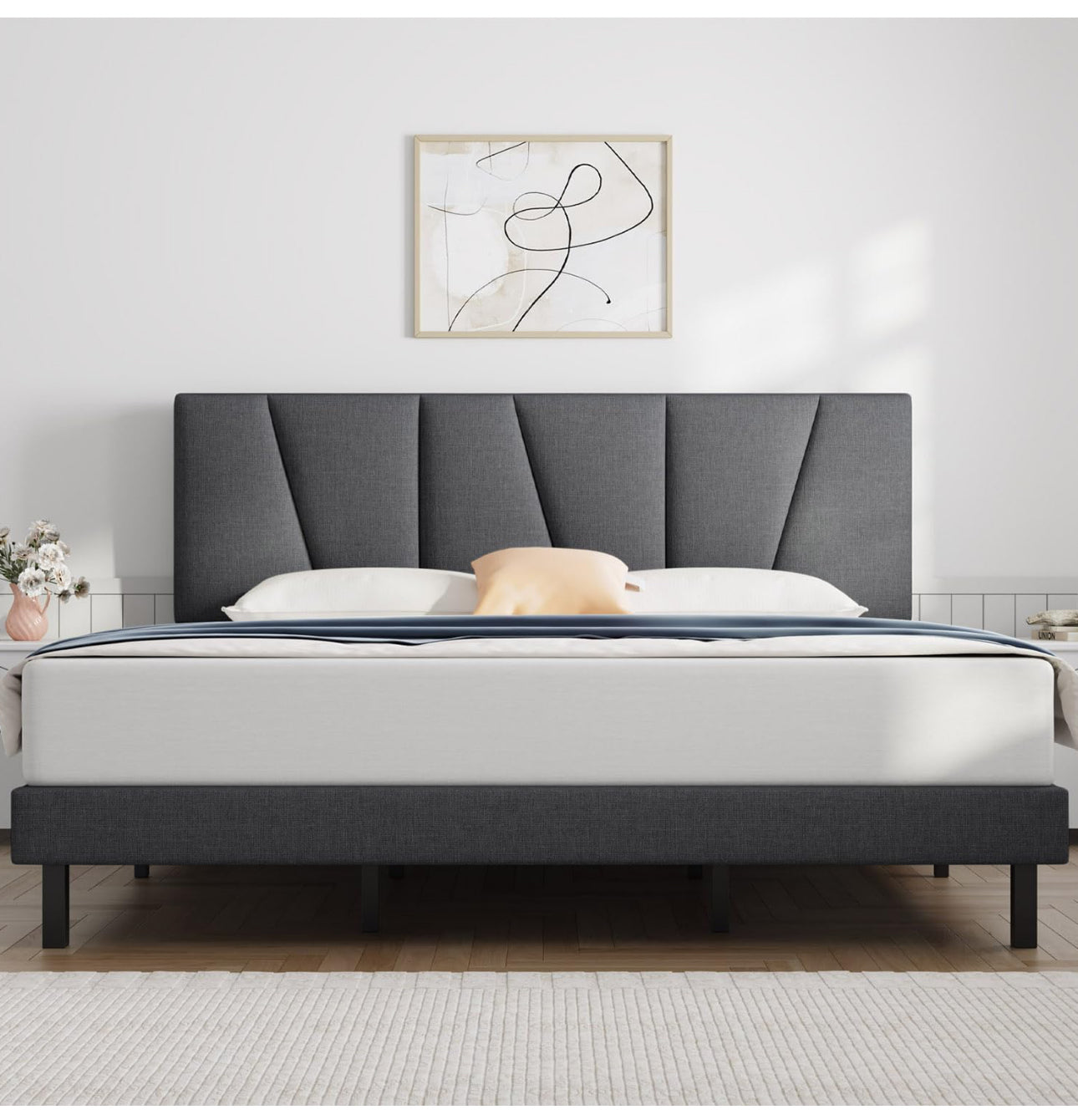 King size Bed Upholstered