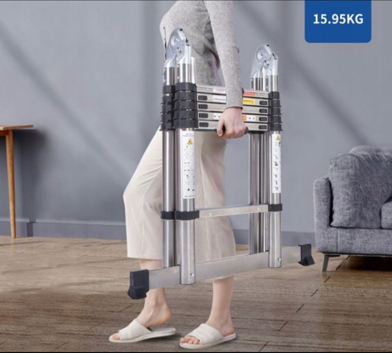 Ladder  3,8 m aluminum up to 150 kg