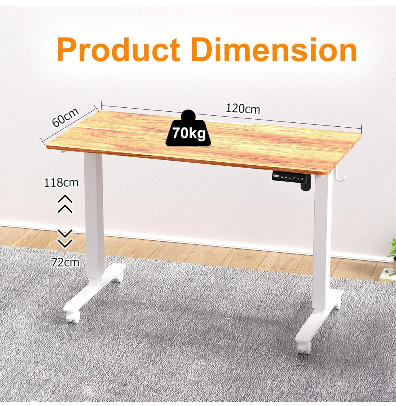 Electric Standing Desk - 120x60 cm