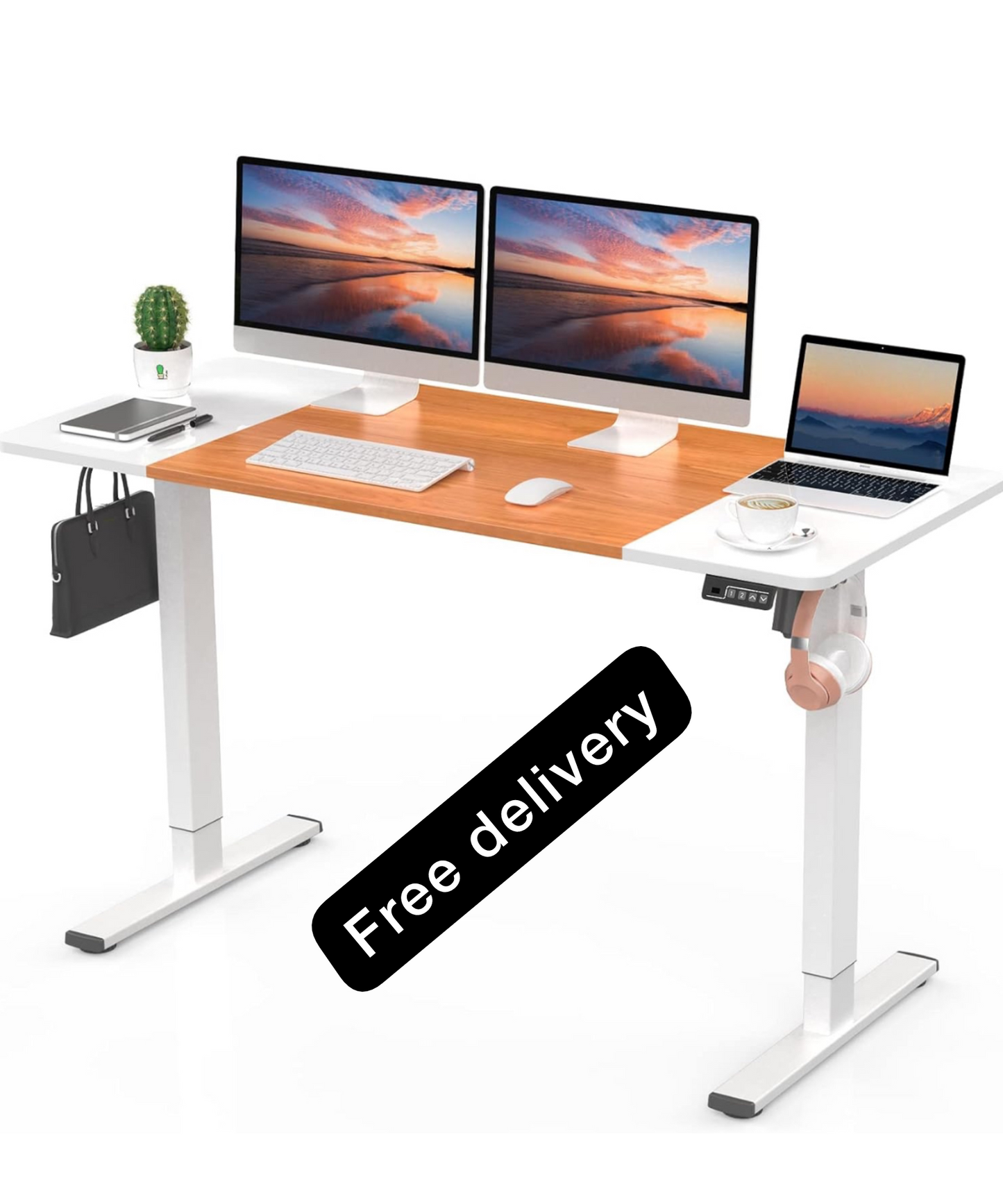 Electric Height Adjustable Standing Desk 140x60cm
