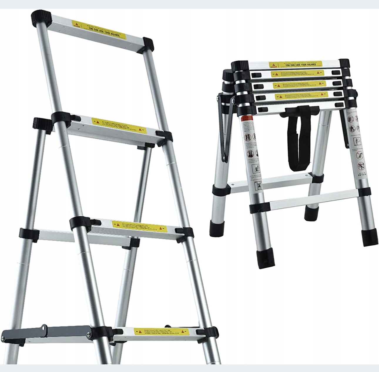 ladder 1.7 m aluminum 6 to 150 kg