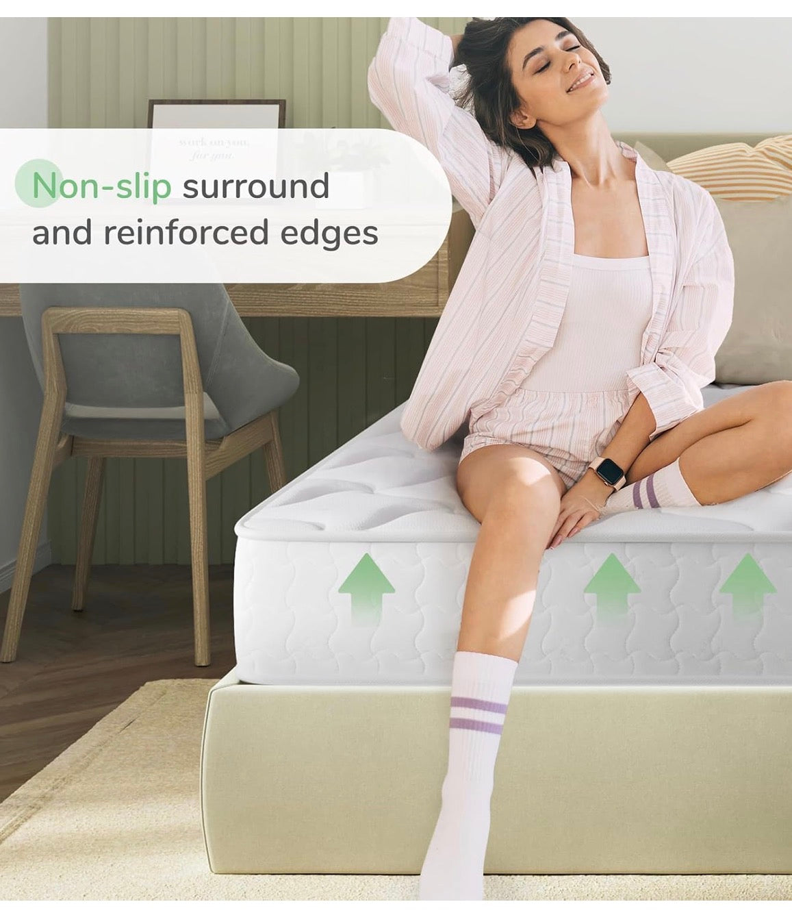 Double Mattresses, 8 Inch Pocket Sprung Mattresses with Breathable CertiPUR-US Foam and Skin-friendly OEKO-TEX Fabric, Medium Firm 4FT6 Mattress 135x190x20cm