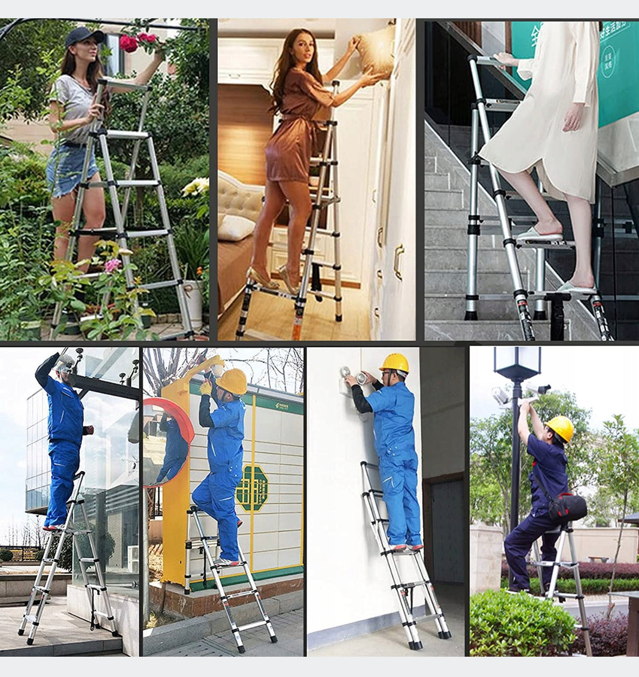 Ladder 2,3 m aluminum up to 150 kg