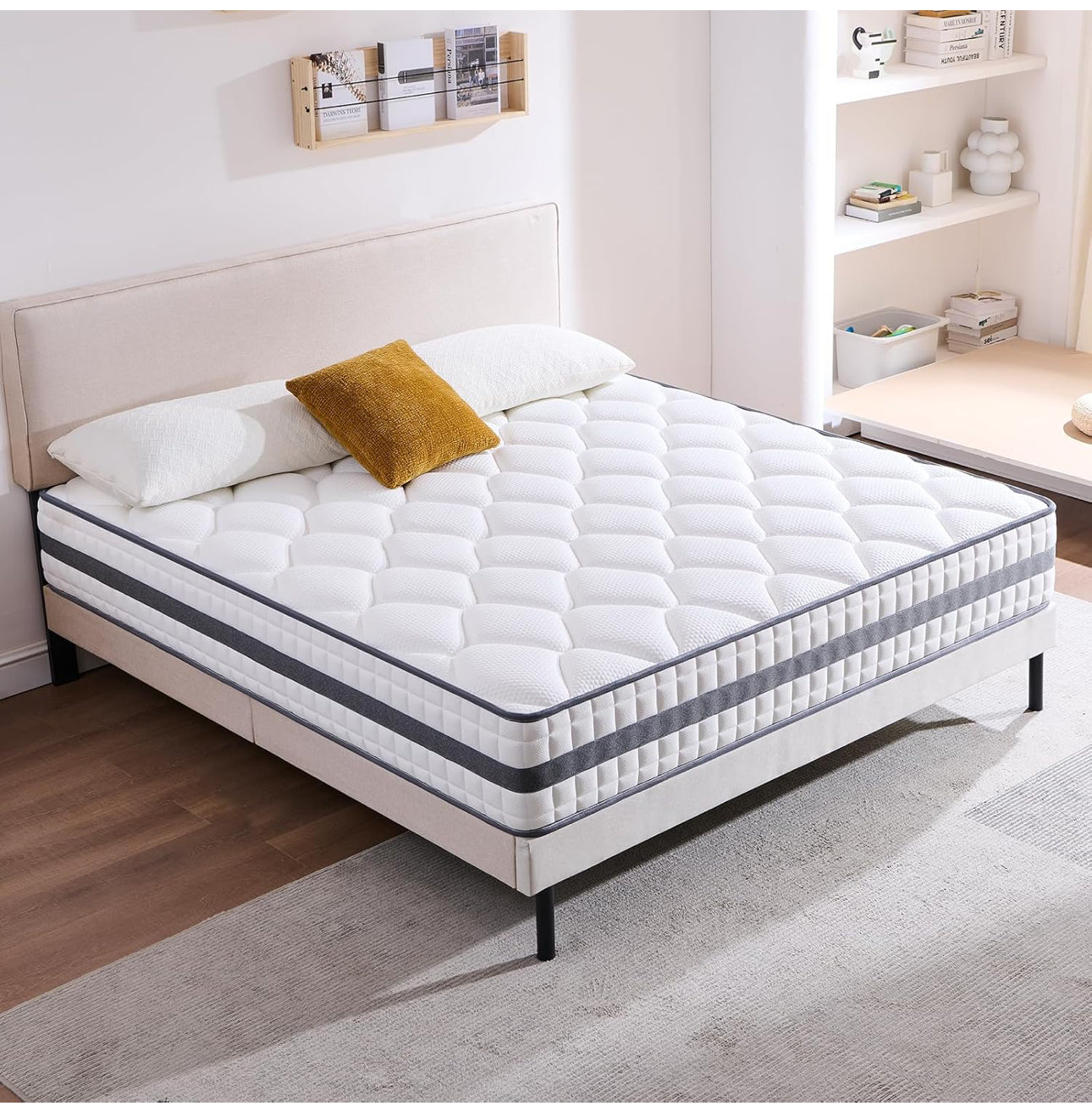 Small Double Mattress, Hybrid Memory Foam and Spring Mattress