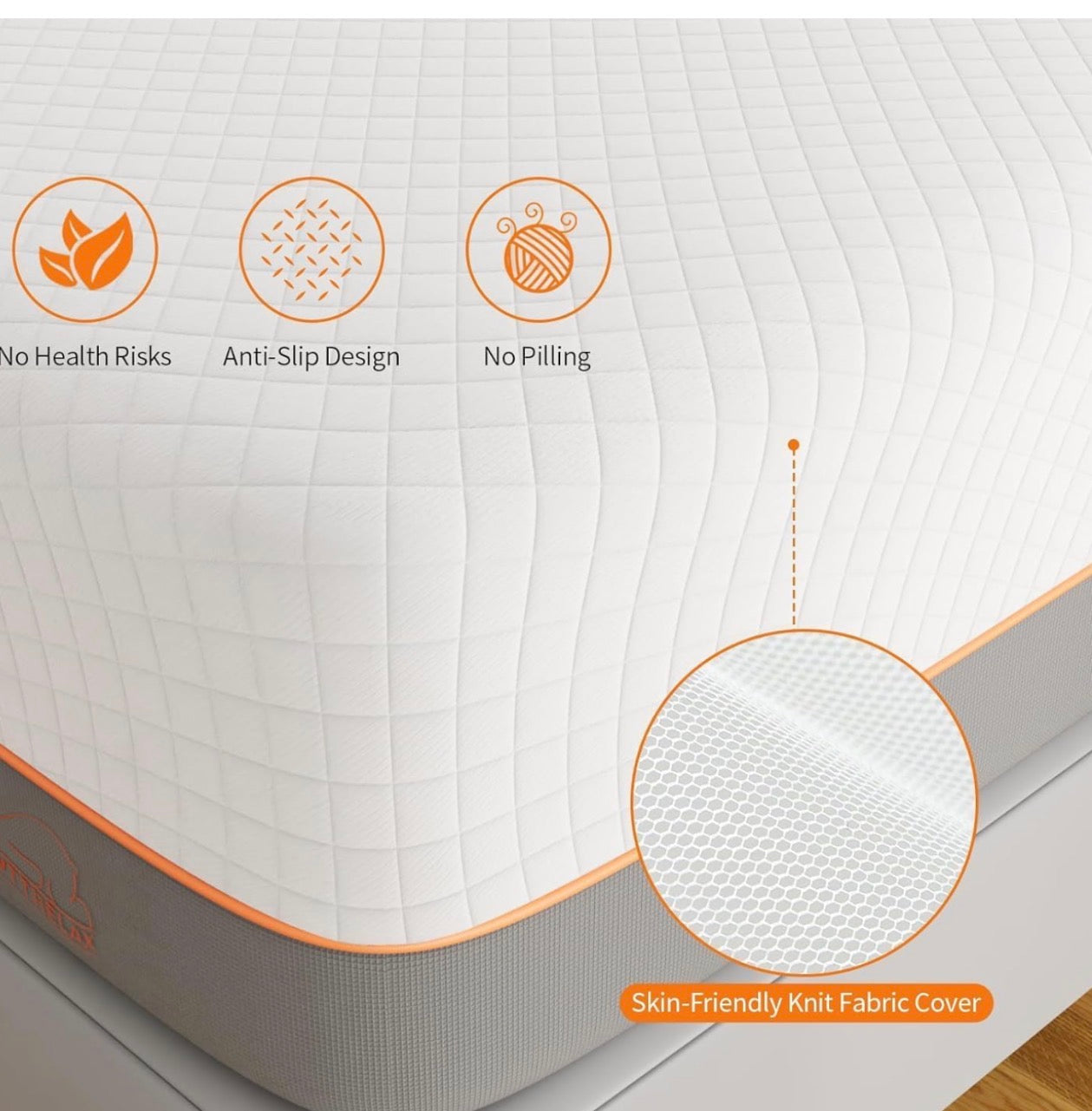 Memory Foam Mattress, 4FT6 Double Mattress, Medium Firm, Soft Skin-friendly Fabric, for Breathable Comfort Sleep, Back Pain Support (135x190x20cm)