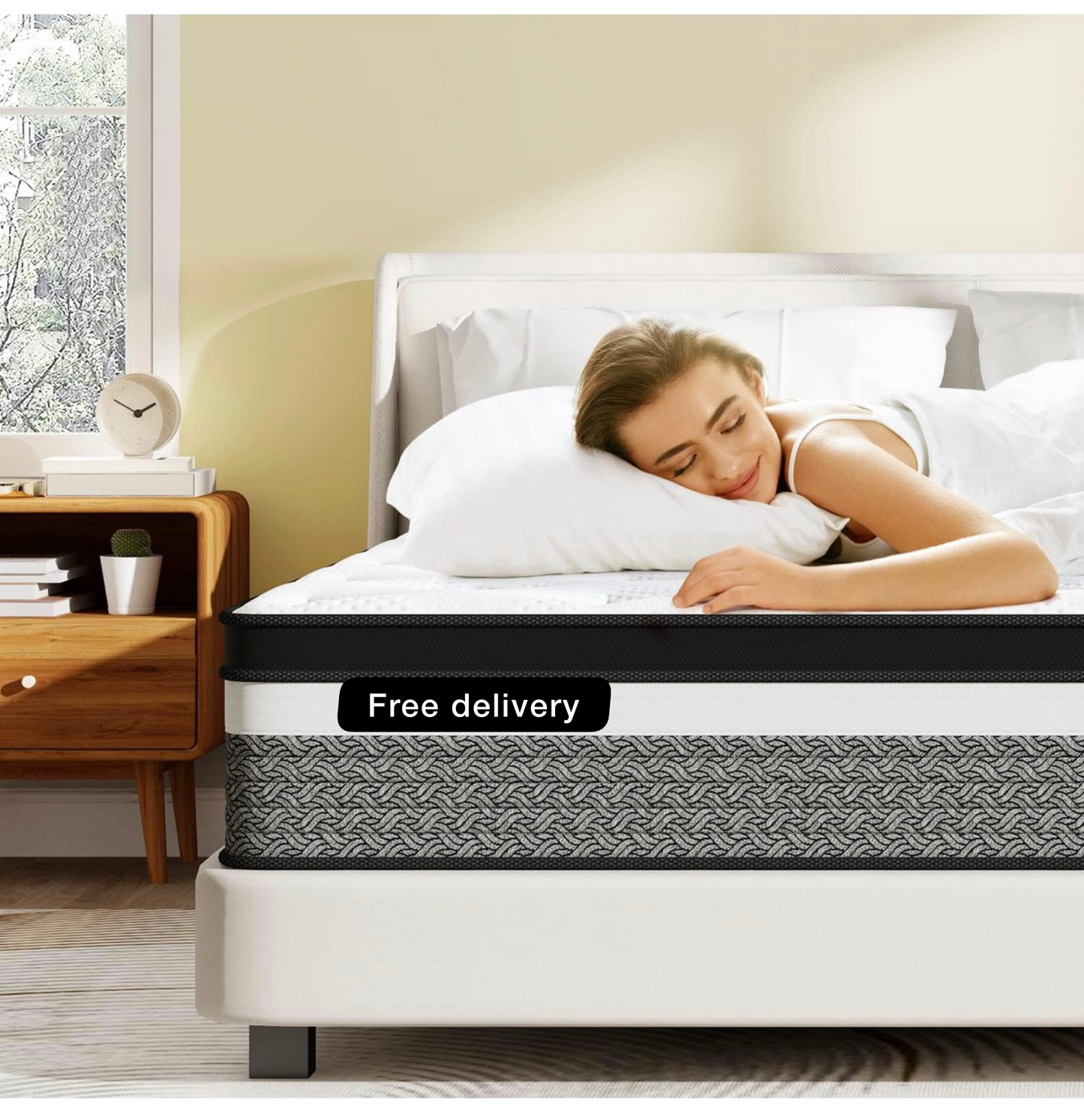 King Mattress, 31cm Hybrid Mattresses King Size 5FT, Memory Foam & Individually Pocket Spring for Pain Relief