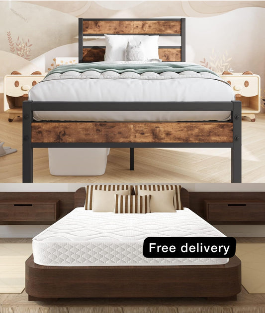 Single Bed Frame+Single mattress Set.