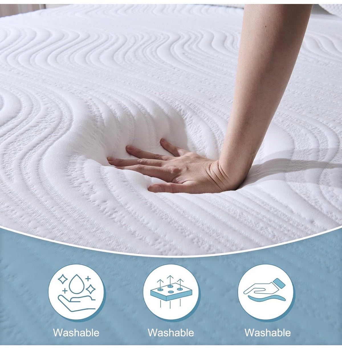 Double Mattress Medium Firm Memory Foam Mattress 135x190x20cm