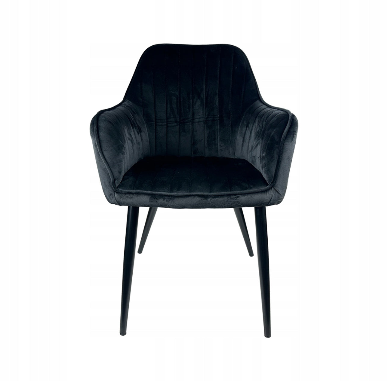 4x Upholstered Grey Velour Chairs
