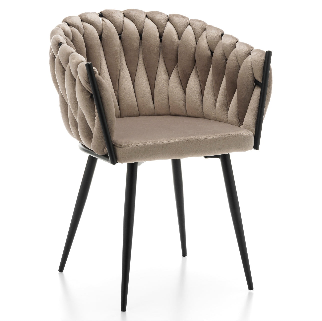 Set of 4 GLAMOR LIVING ROOM VELOR MODERN LATINA UPHOLSTERY CHAIR