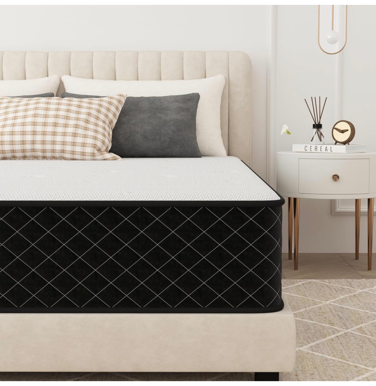 Orthopedic Mattress Double for Back & Lumbar Pain Relief, 10 Inch 7-zone Hybrid Double Mattress Firm with Pocket Sprung & Gel Memory Foam, Breathable, Motion Isolation with OEKO-TEX Certified