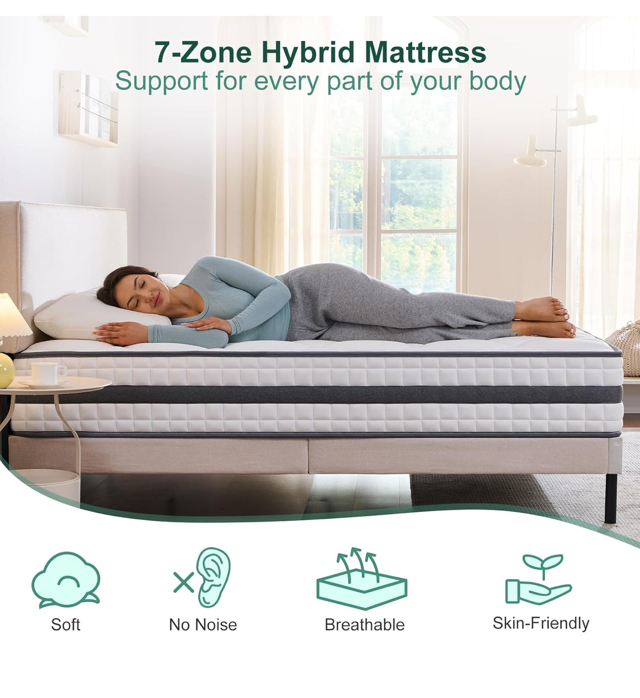 Double Mattress Hybrid Memory Foam and Spring