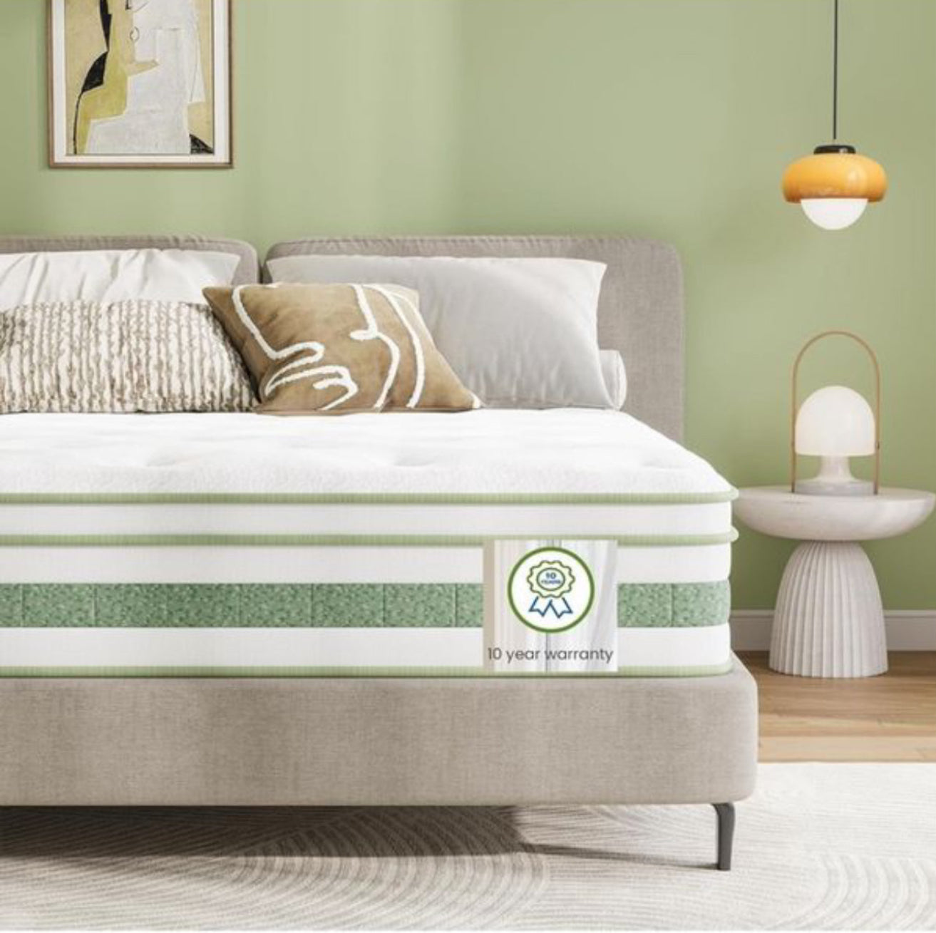 Single Mattress 3FT, 10 Inch Gel Memory Foam Pocket Sprung Hybrid Mattress, 7-Zone Orthopedic