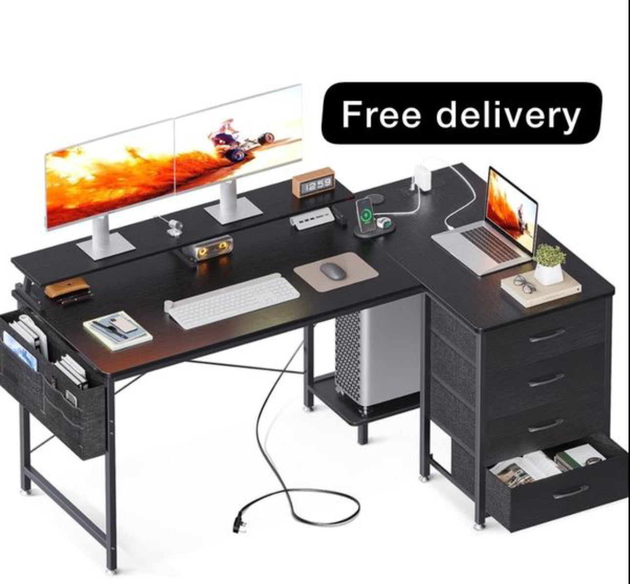 Corner Desk Black