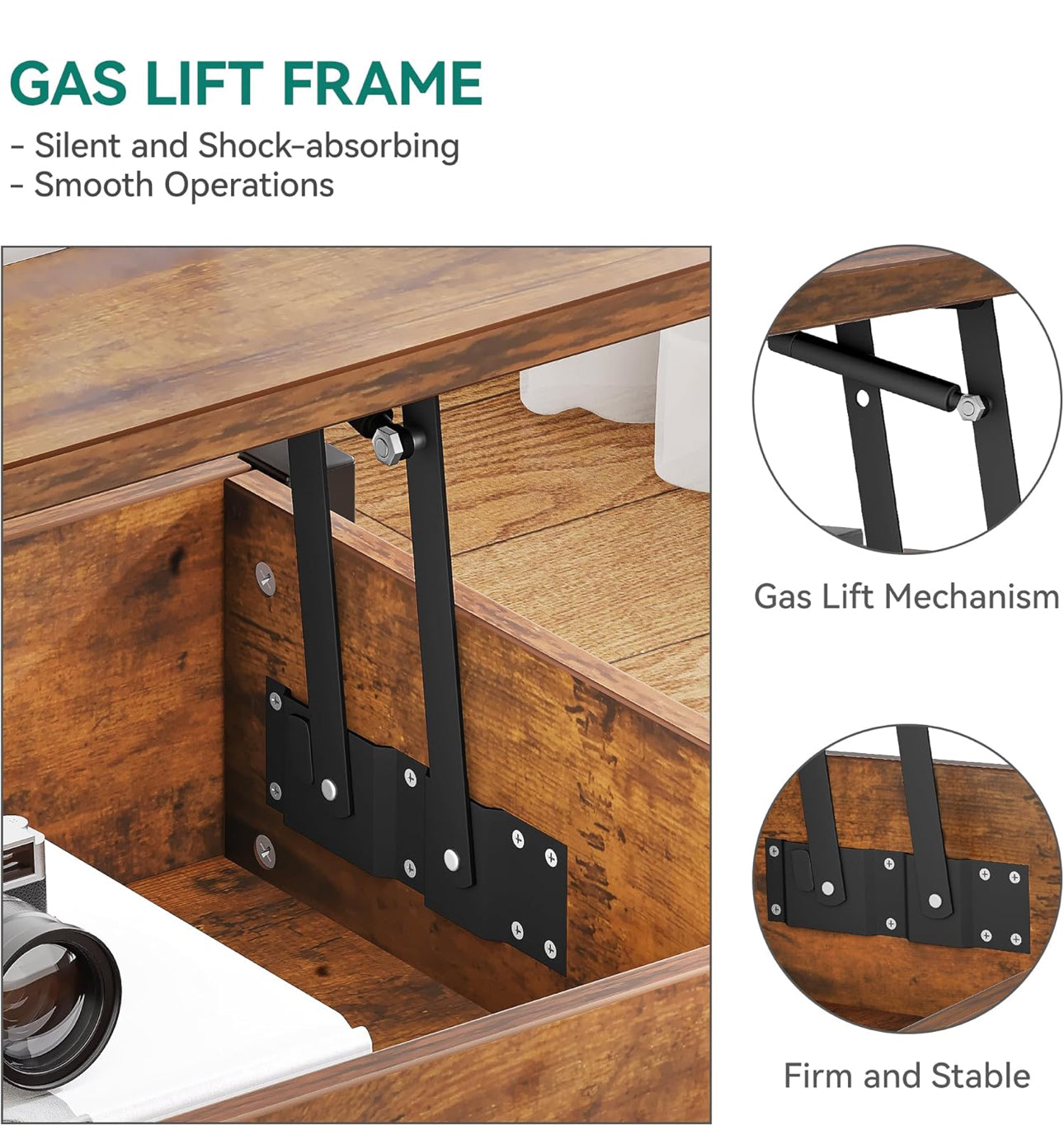 Lift Top Coffee Table, Easy-Lift