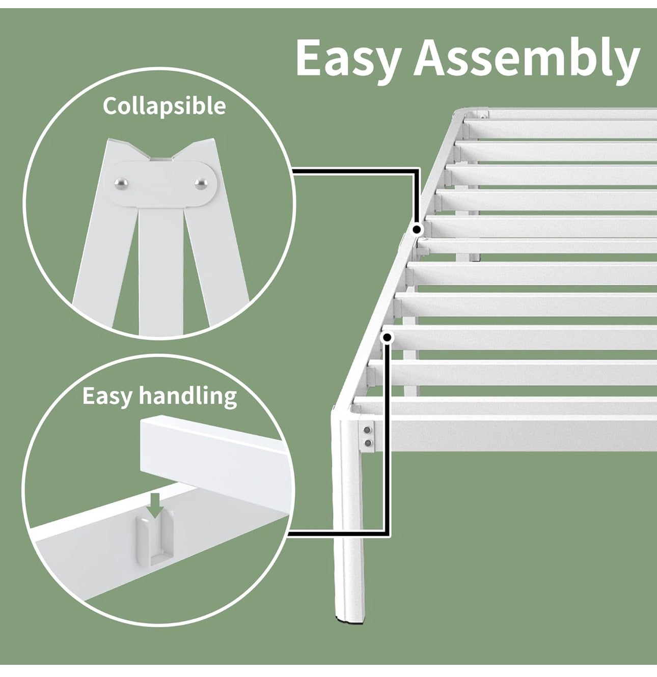 6ft Super King Bed Frame 30.5 cm High with Rounded Corner Legs