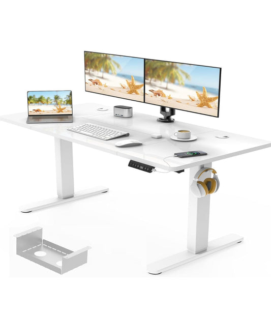 160 x 80cm Electric Standing Desk with USB Charging Port