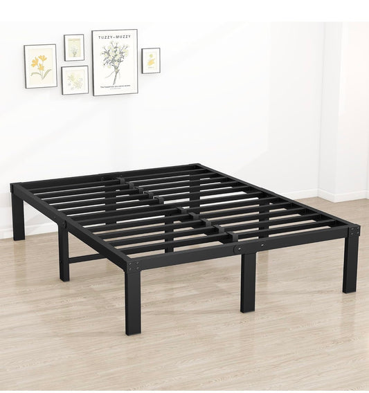 King Size Bed Frame, 36cm High Metal Platform Bed Frames Kingsize with Storage Under Bed