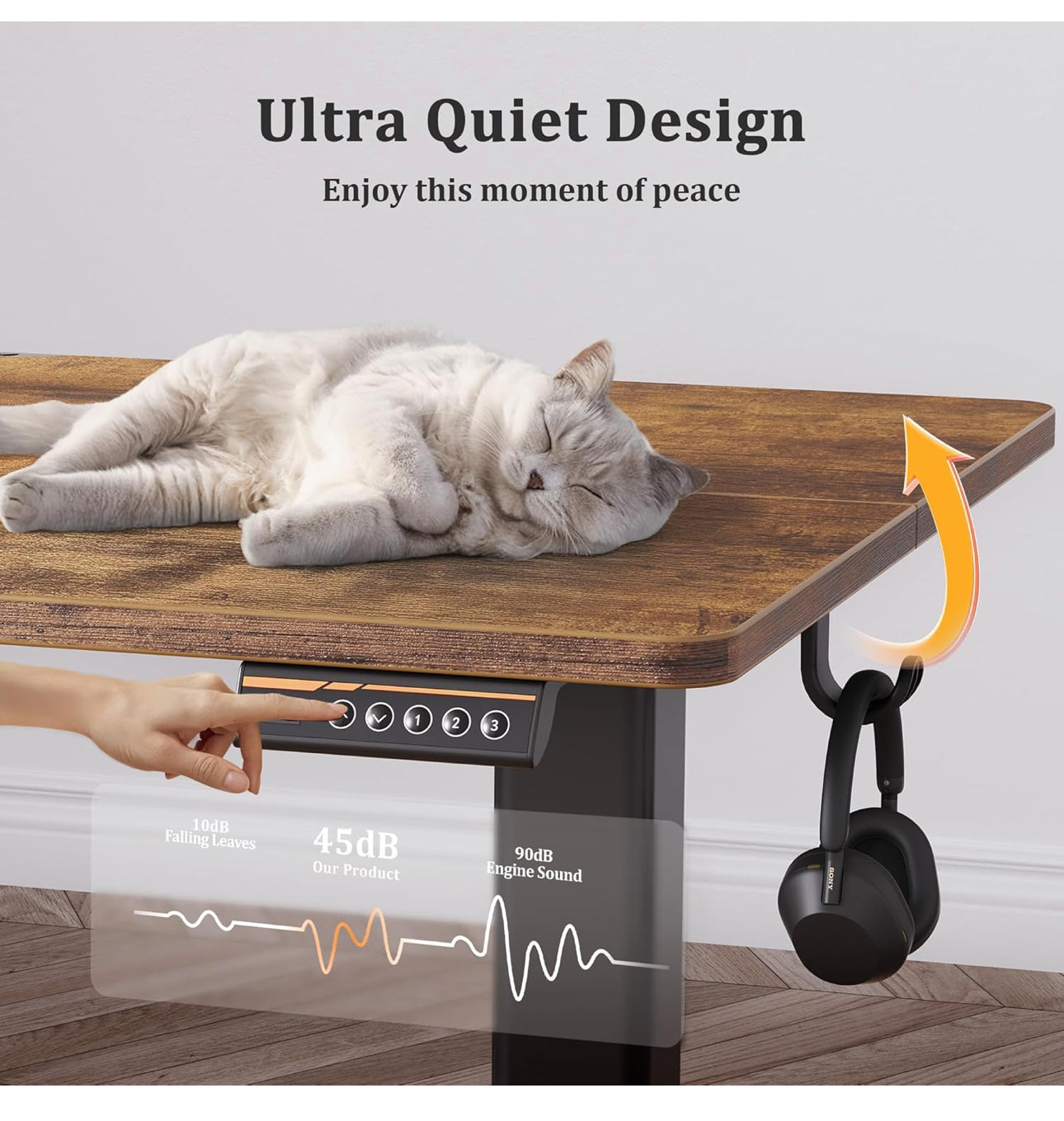 1- Electric Standing Desk 100x60cm