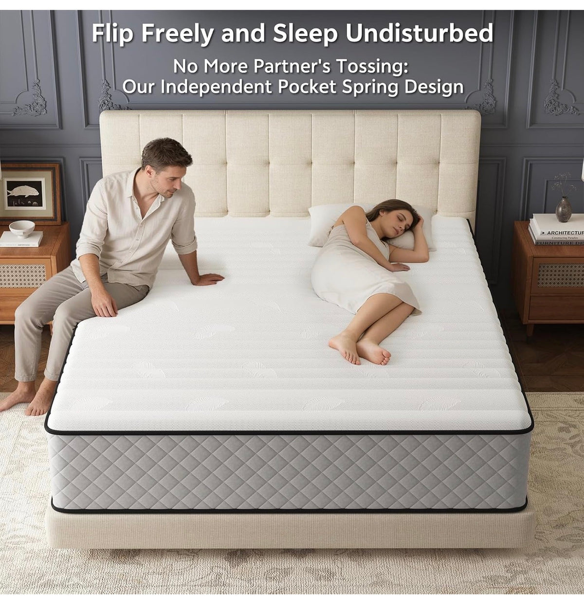 25CM Small Double Mattress – The Innerspring Hybrid Memory Foam Bed in a Box for Ultimate Support and Pressure Relief，Small Double Size Mattress(190x120x25CM)