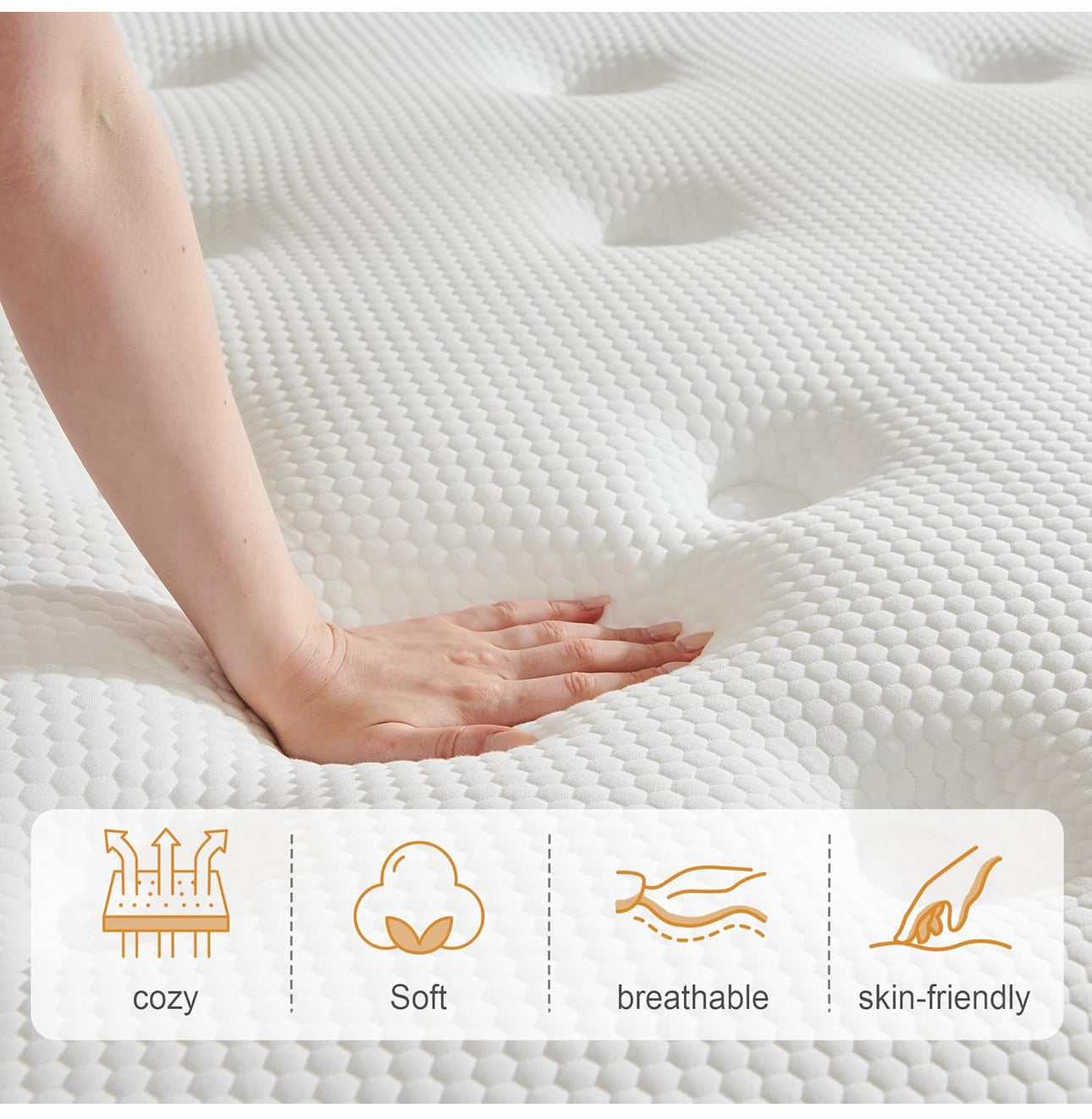 Single Mattress | 7-Zone Hybrid Pocket Spring Medium-Firm Bed Mattress