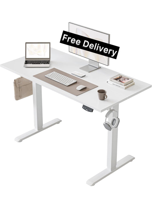 Electric Standing Desk, 100 x 60 cm Height Adjustable Sit Stand Desk with Splice Board