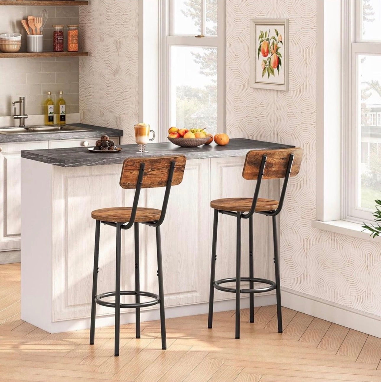Bar Stools Set of 4 , Breakfast Bar Stools