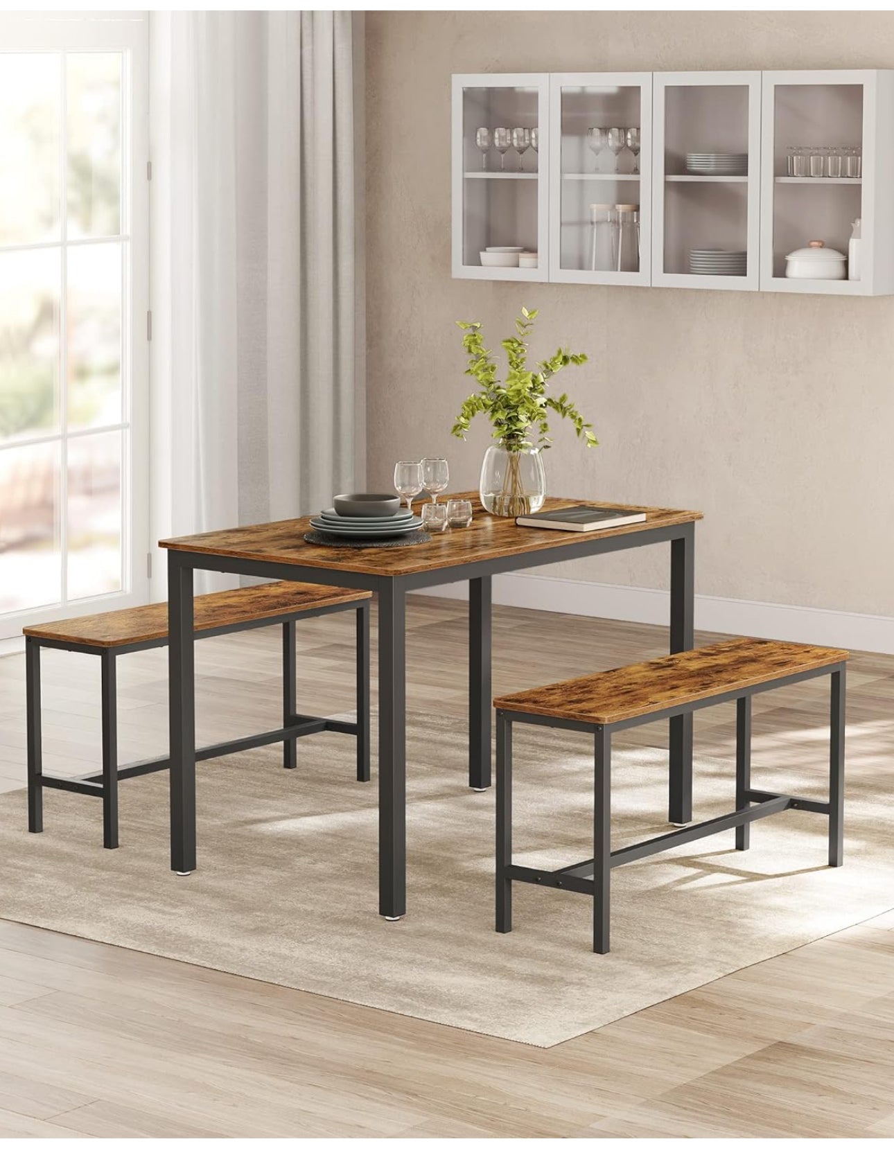 Dining Table with 2 Benches