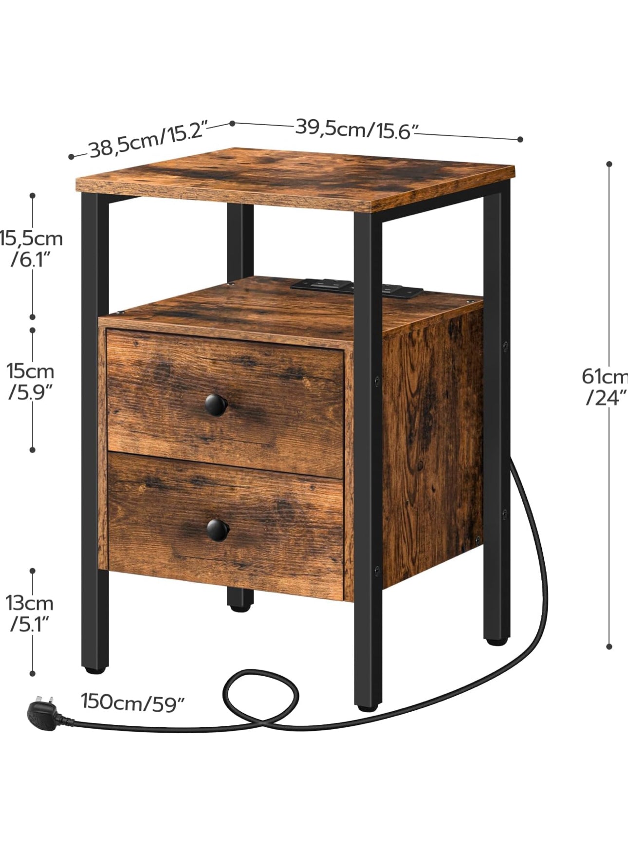 Set  of 2 bedside tables