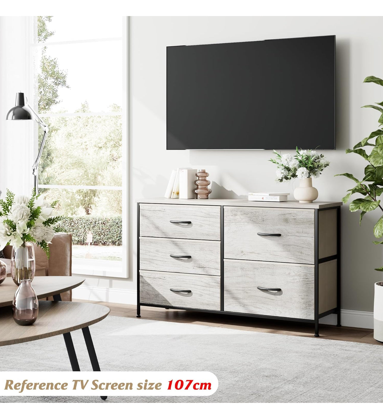 Dresser for Bedroom with 5 Drawers