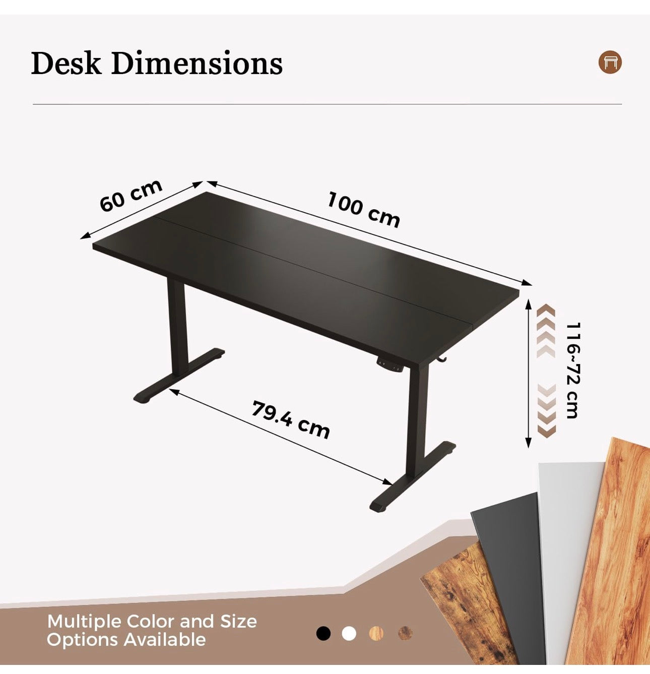Height-Adjustable Desk, Electric Sit-Stand Office Desk,