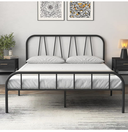 Small Double Bed Frame, Solid Metal Bed Frame