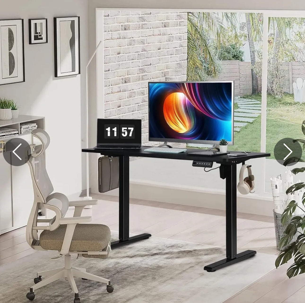 Electric Height Adjustable Standing Desk, 120 x 60
