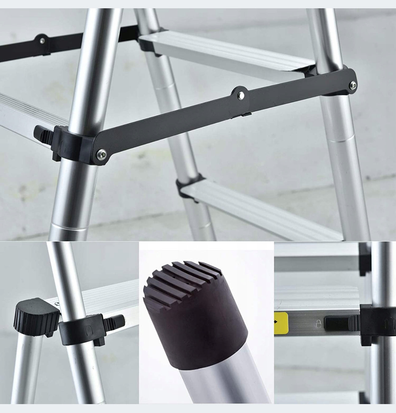 ladder 1.7 m aluminum 6 to 150 kg