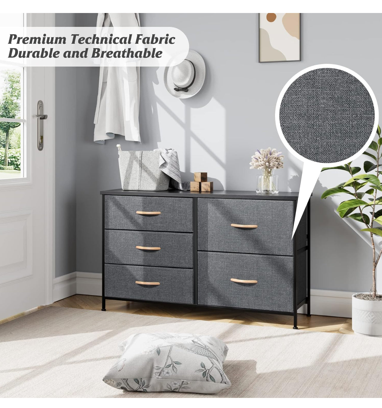 Dresser for Bedroom with 5 Drawers