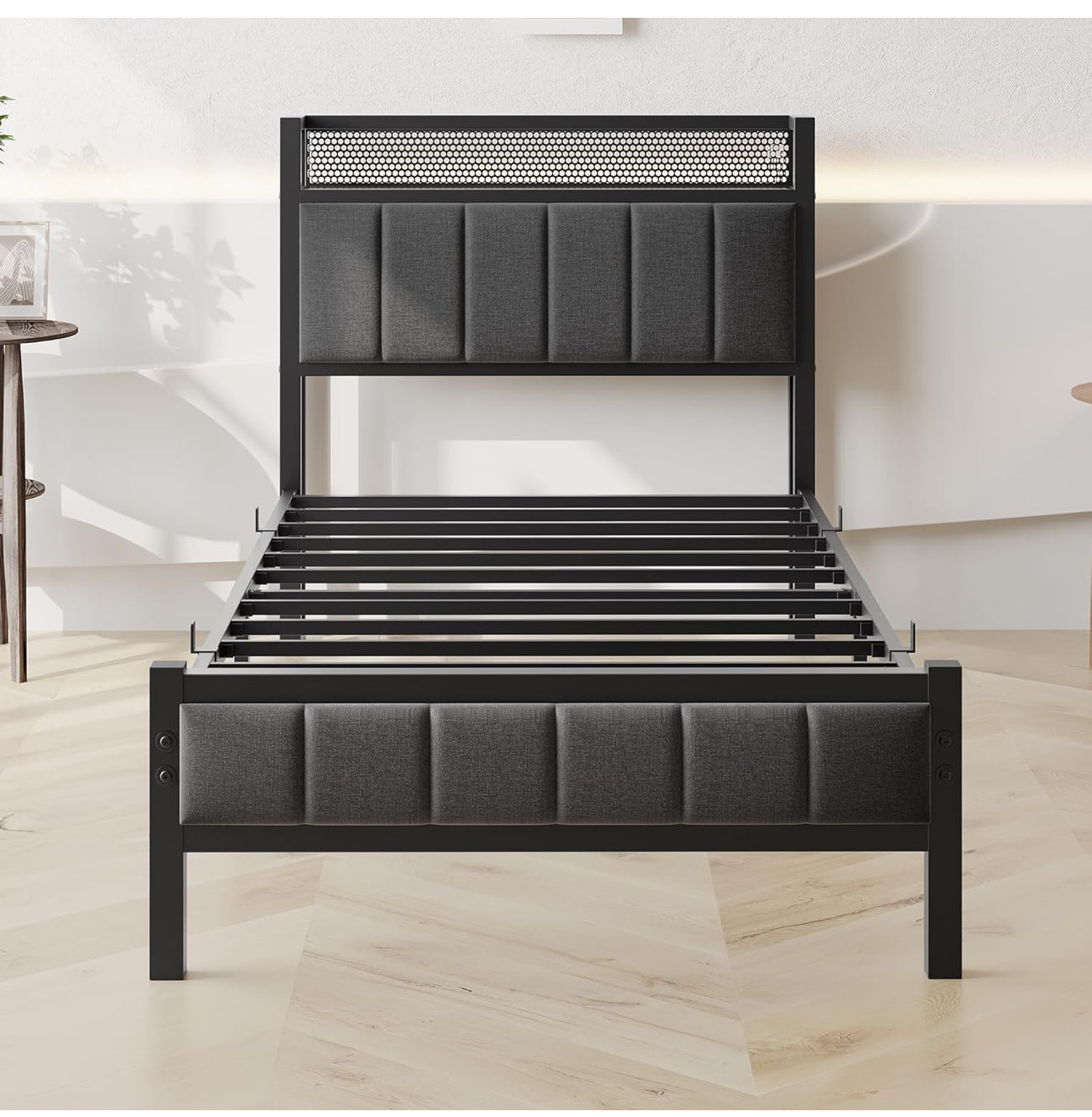3ft Single Bed Frames with Storage Headboard
