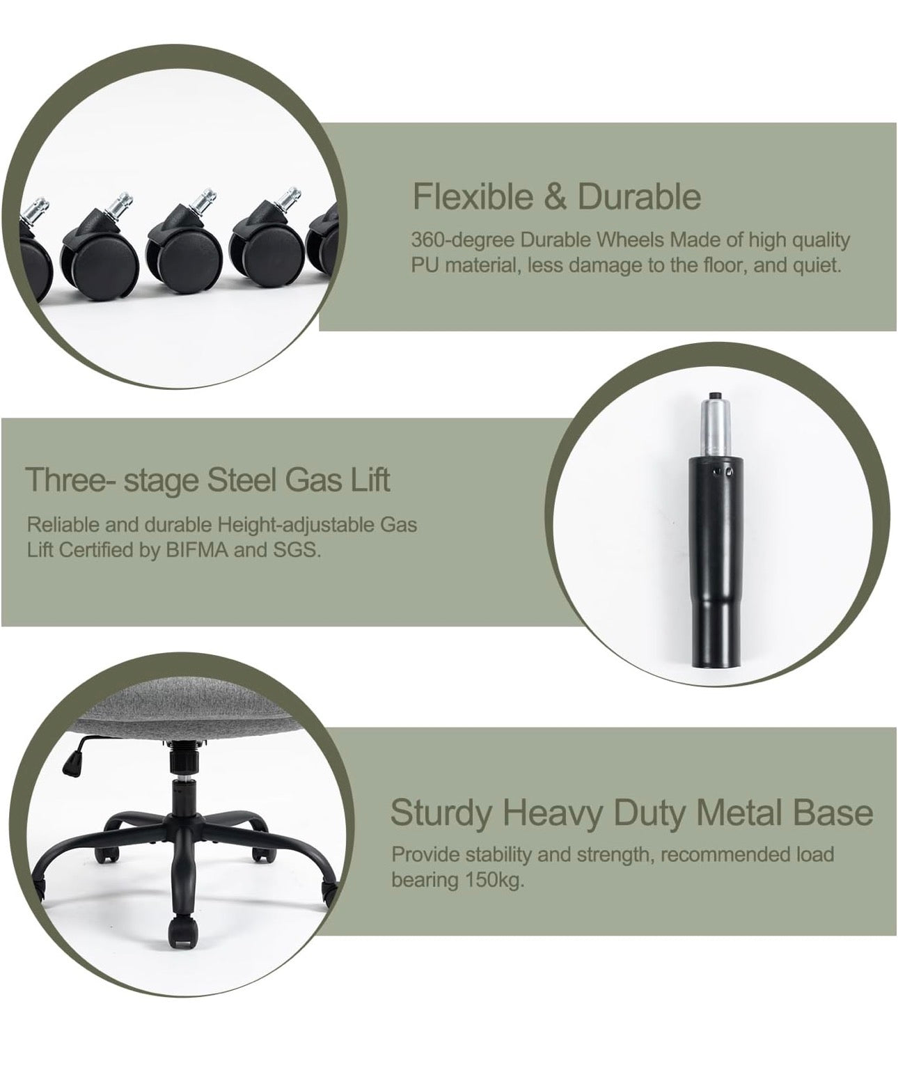 Ergonomic Office Chair Computer Chair Executive Office Chair with Flip Up Armrest High Back