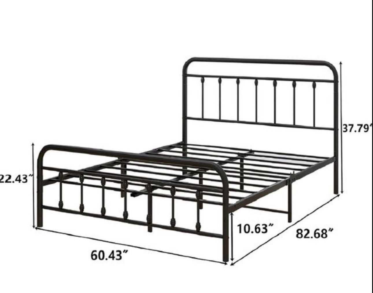 King Size Bed Frame with Headboard and Footboard S