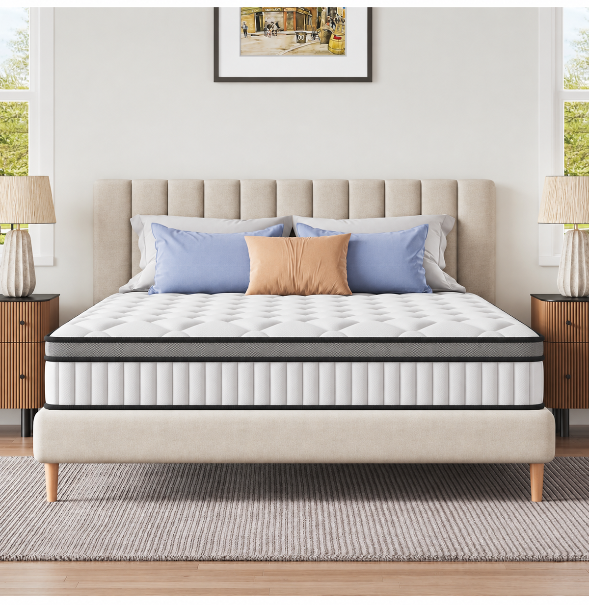Small Double Hybrid Mattress, 22cm Pocket Sprung, 120x190cm
Zero-noise independent springs offer motion isolation & back pressure relief for peaceful sleep