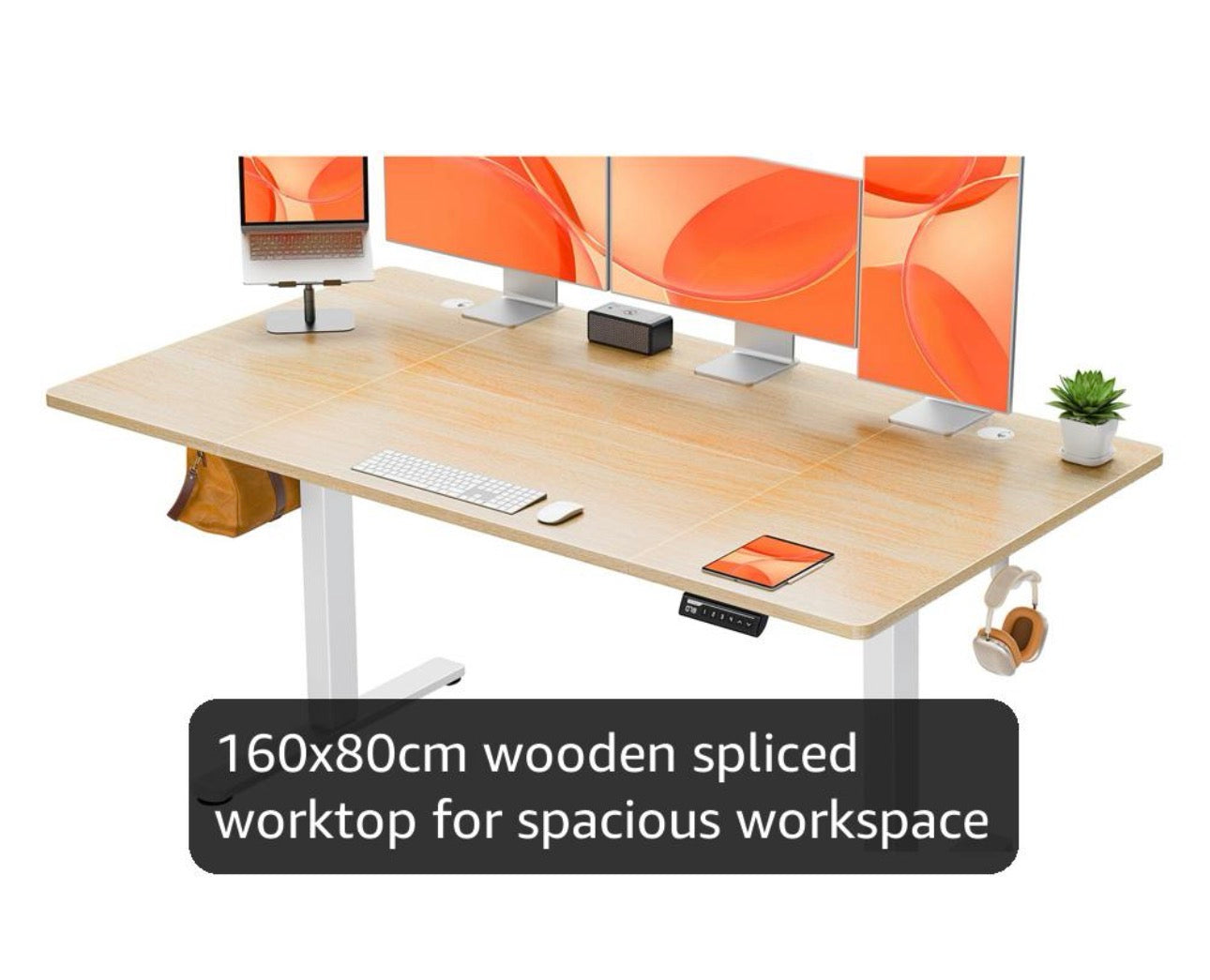 Electric Standing Desk Height Adjustable 160 x 80cm