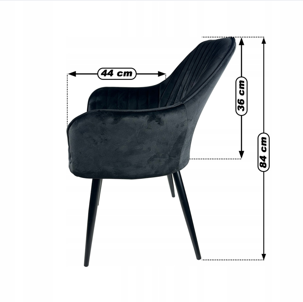 Upholstered Grey Velour Chair