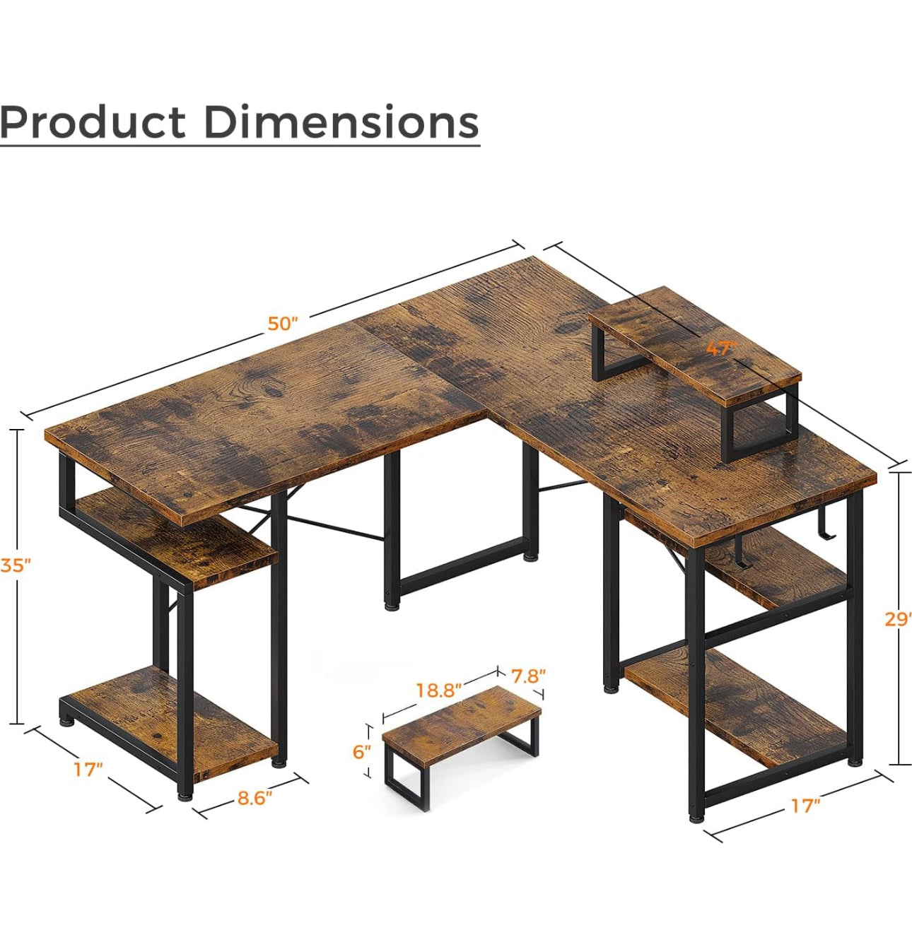 Corner Desk with Storage