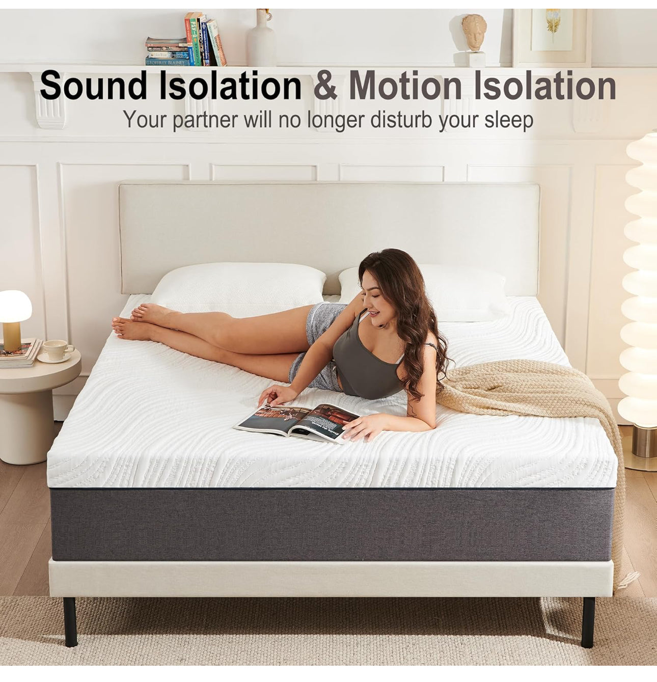 Mattresses, 20cm Double Mattresses with Memory Foam and Anti-mite