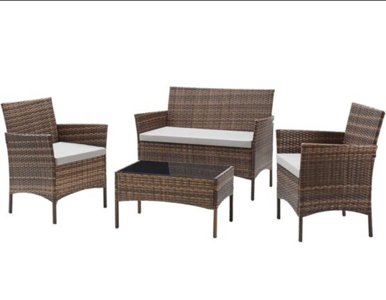 Rattan Garden Outdoor Furniture Set 4 Seaters