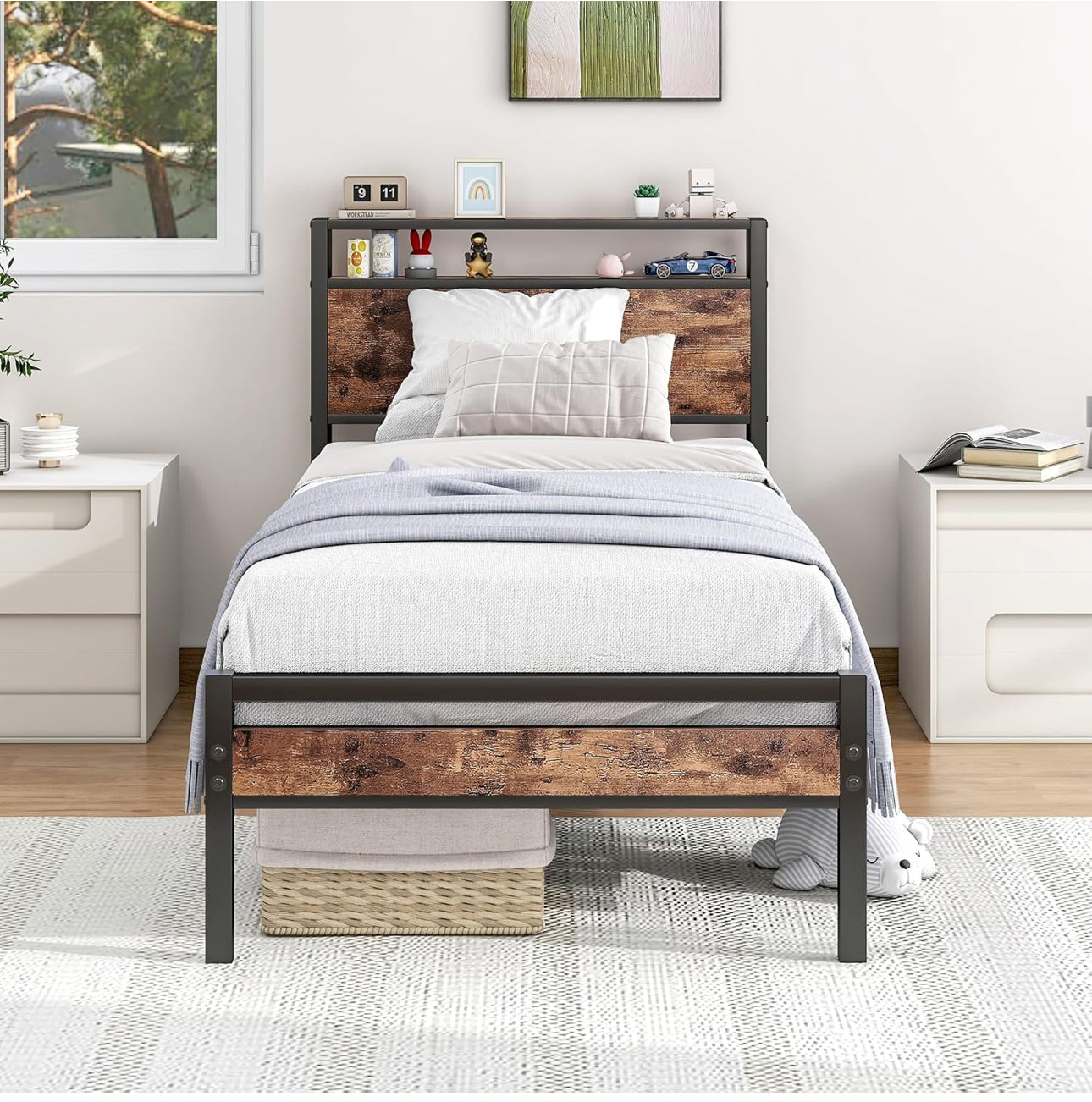 Single Bed Frame with Storage