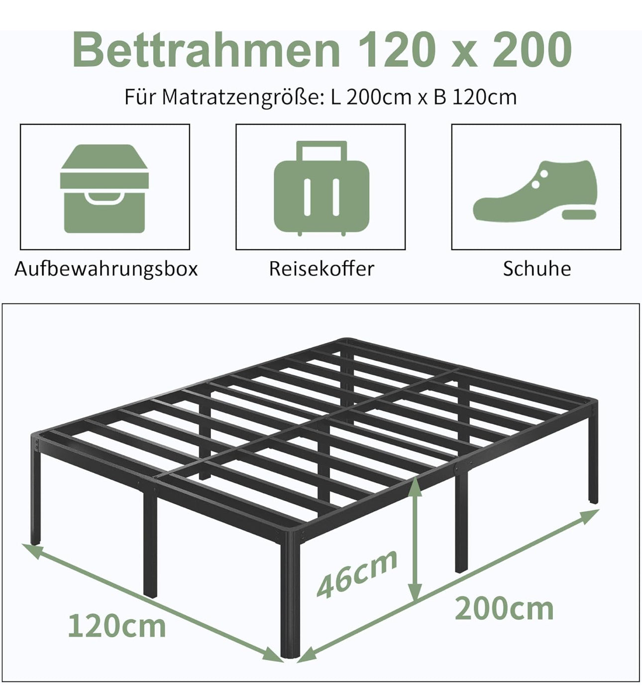 Small Double Bed Frame 4ft6 with Rounded Corner Legs
