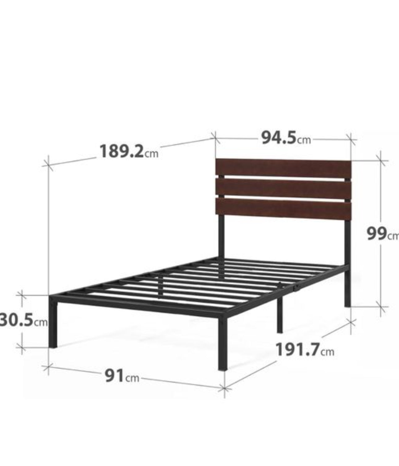 Single Bed frame - Bed 90x190 cm